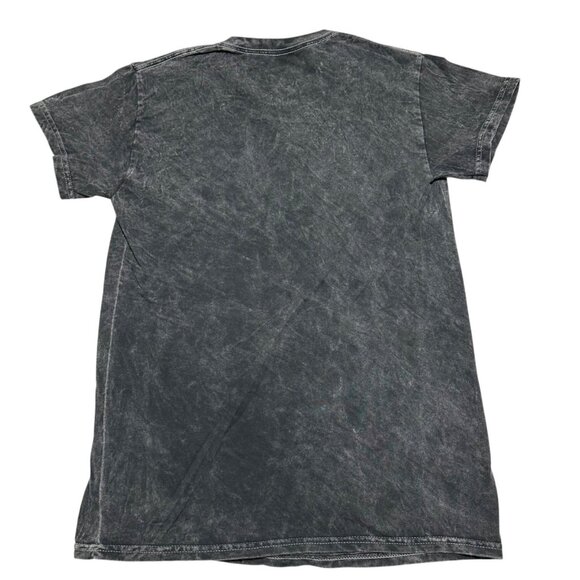 Nirvana Womens Size‎ S Black Wash Pink Happy Face Graphic Print Tee T-Shirt NEW - Picture 4 of 5